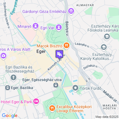 Hotel Unicornis a térképen